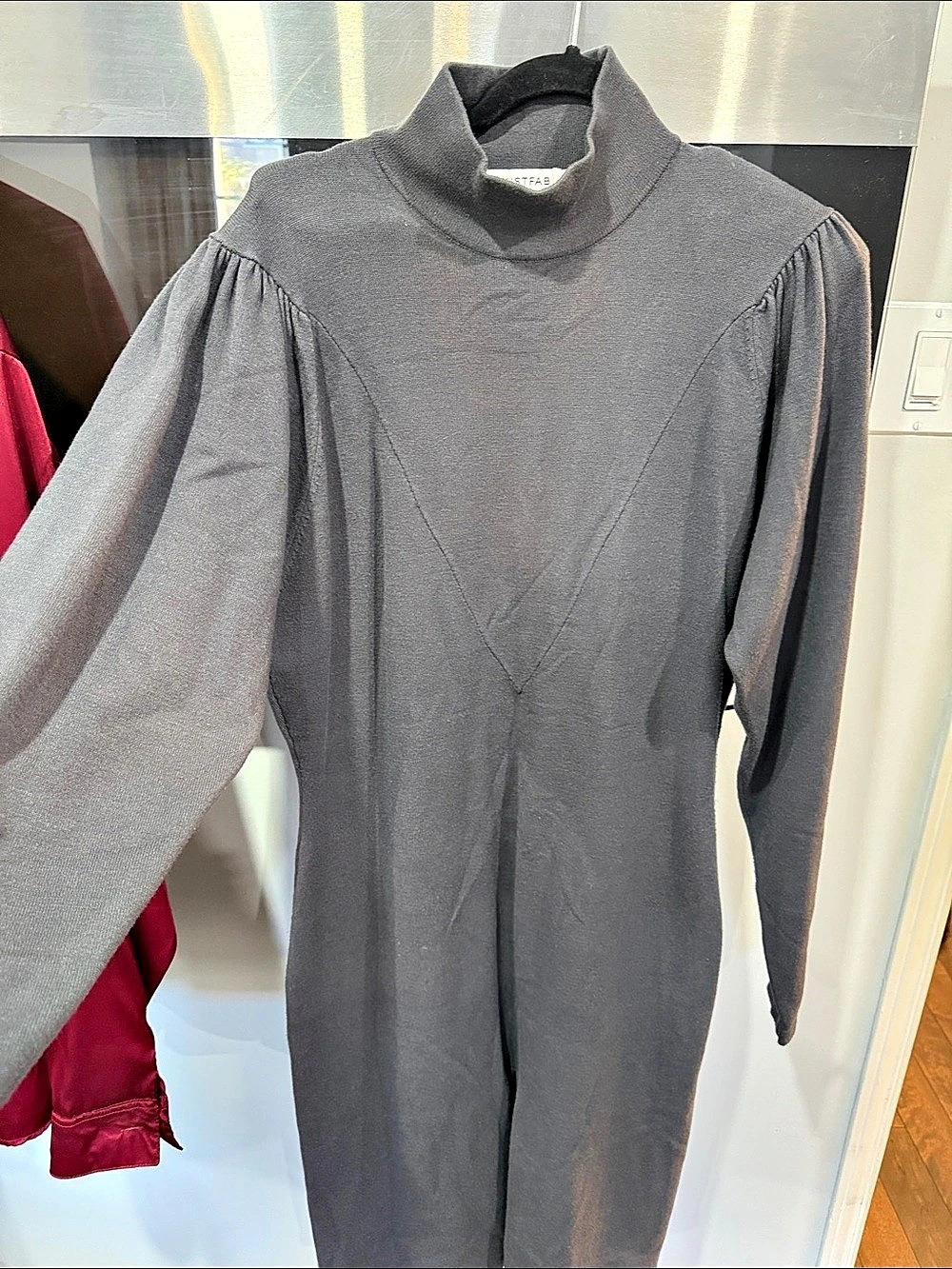 JUSTFAB Women's Gray Long Sleeve Dress Size XL Like New